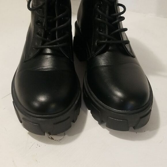 RAID Chunky Heel Goth Platform Biker Boots Size 6/39 GC - Picture 10 of 14